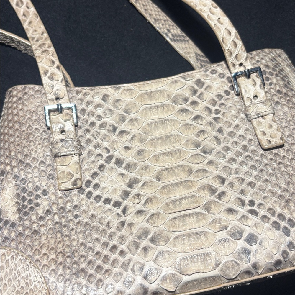 Cape Cobra vintage genuine snakeskin Python mini shoulder bag leather statement
